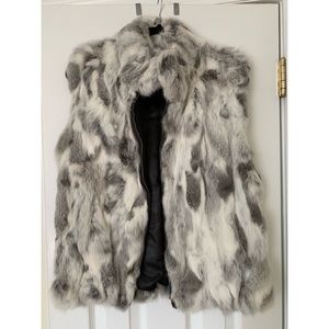 Saks Fifth Ave Dyed Rabbit Fur Vest - Size M/L